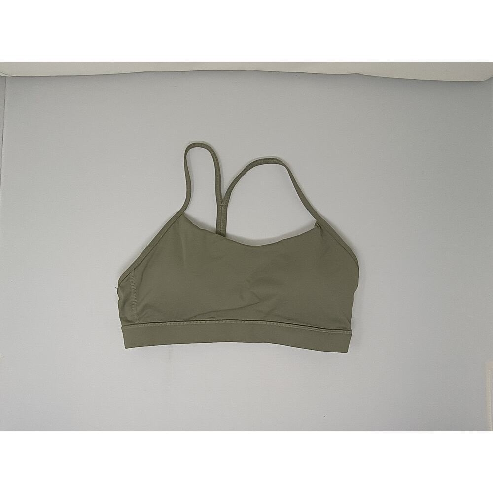 Polyamide Elastane Blend sports bra color green size small